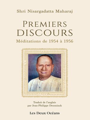cover image of Premiers discours--Méditations de 1954 à 1956